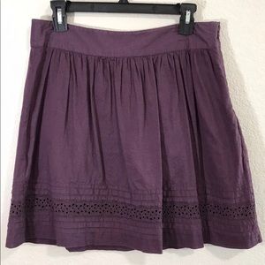 Ann Taylor Loft Cotton Skirt Purple Size 6